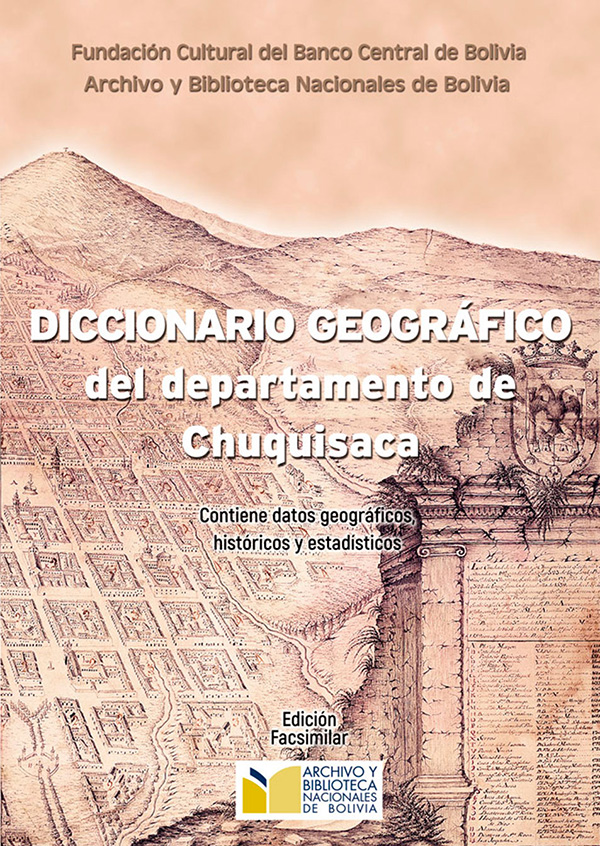 DICCIONARIO GEOGRAFICO DEL DEPARTAMENTO DE CHUQUISACA